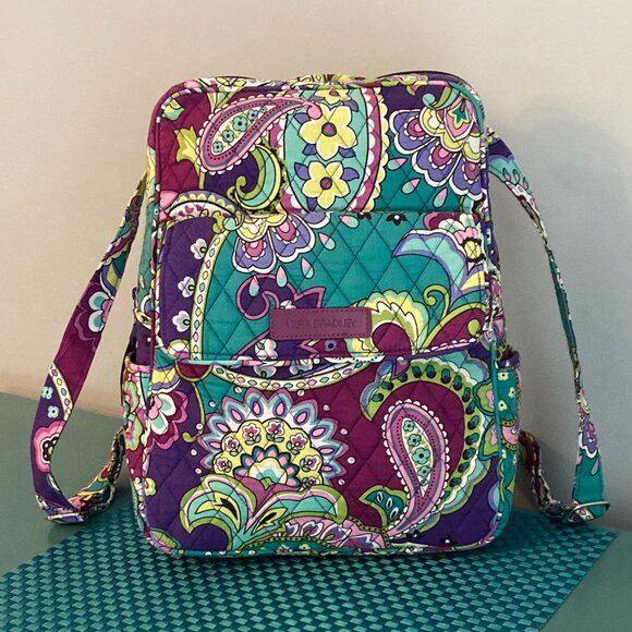 Vera Bradley Backpack EUC Purple Paisley Heather Pattern main image 15